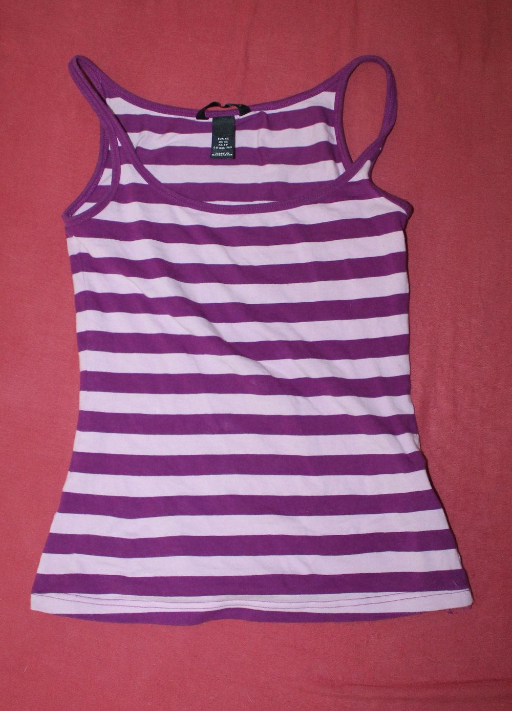 gestreiftes Oberteil / Muskelshirt in lila rosa