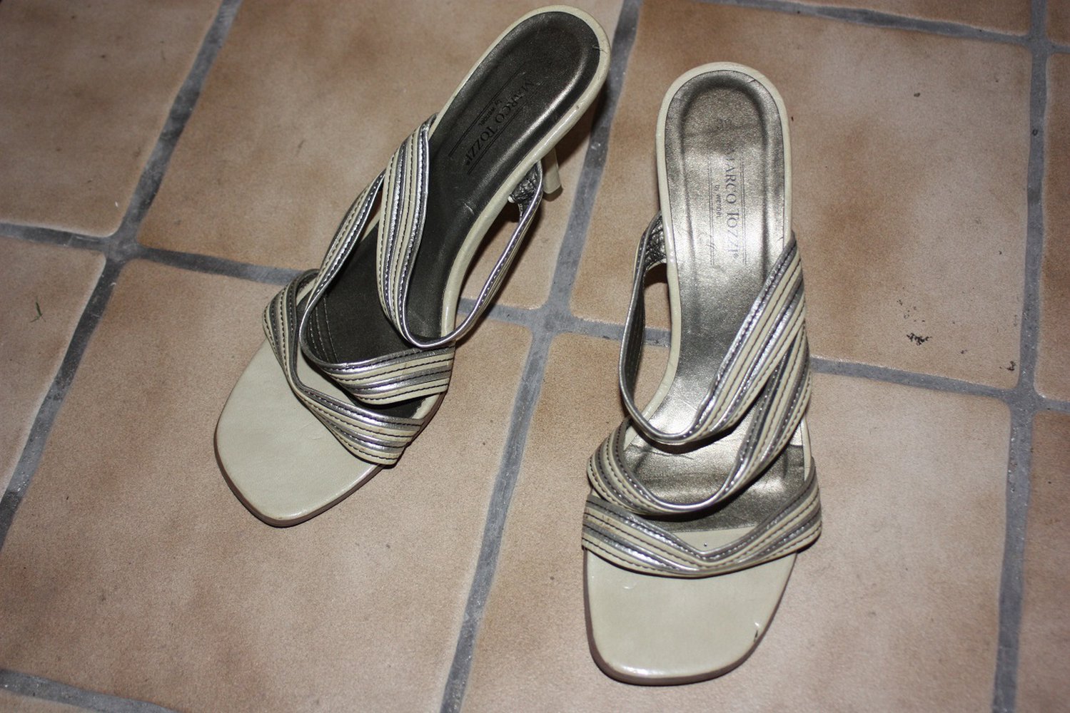 Sandaletten, Sandalen, Marco Tozzi by Wendel, Gr. 39, gold-bronze