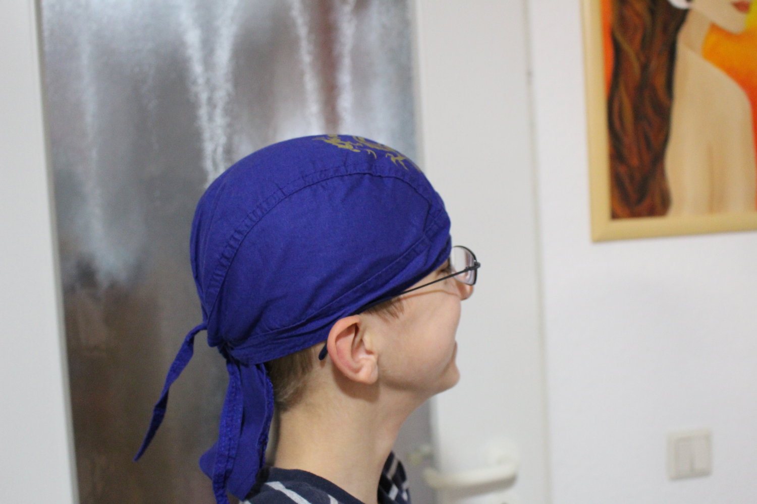 79. Bandana, blau, für Jungs