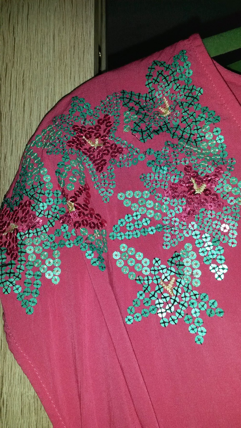 Pailletten Oberteil in pink