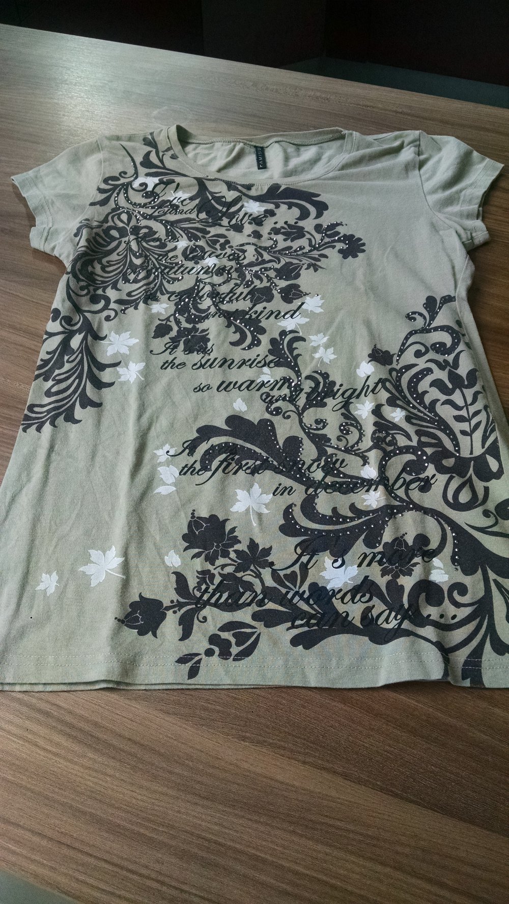 Blumenranken - T-Shirt Gr. L