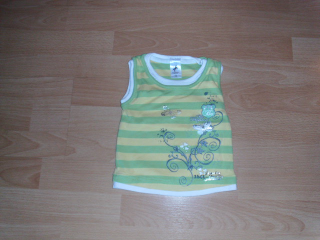 Top von Palomino, grün-gelb mit Motiv, Gr. 98