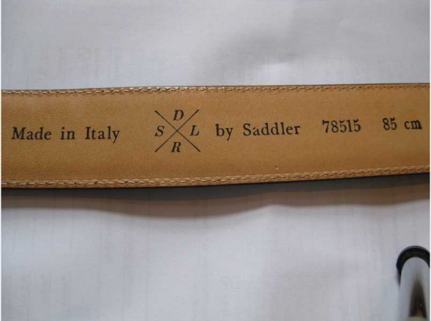 Velourleder / Wildleder Gürtel von Saddler, grün, Gr. 85, wie neu