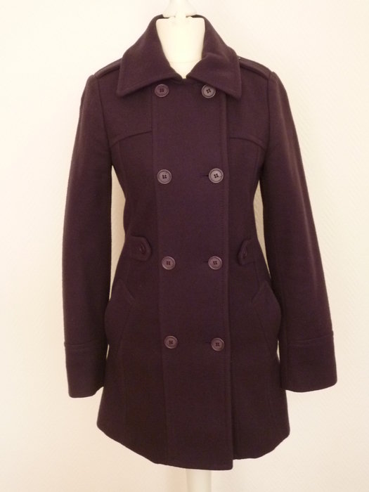 Sisley Mantel Wollmantel lila violett Jacke