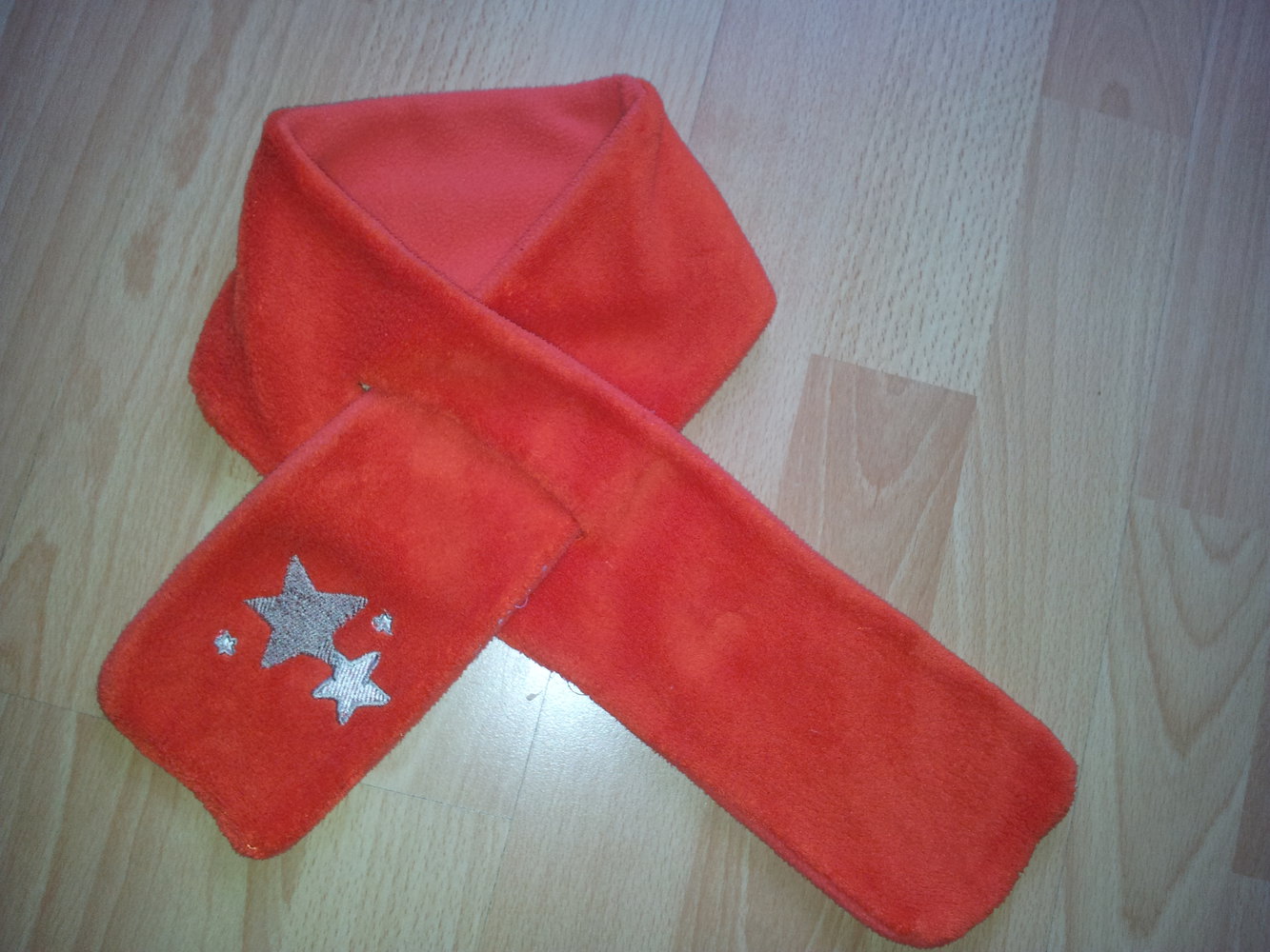 Kinder Schal orange Sterne