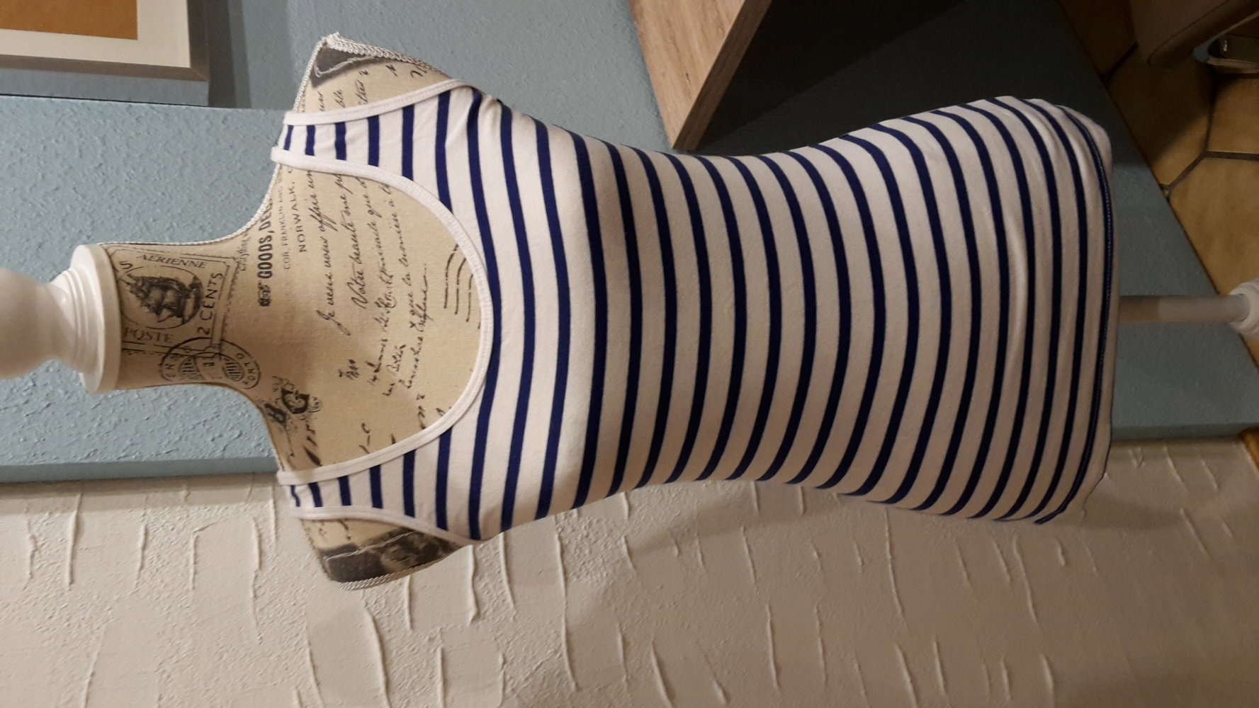 marine gestreift blau weiß  top gr. S/38 unterzieher Sommer chic 