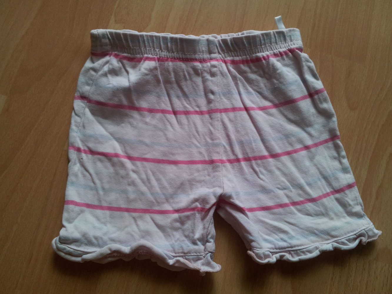  kurze Hose rosa pink hellblau Streifen Gr. 80