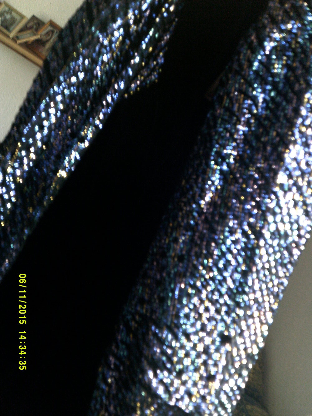 Vintage Gllitzer-Samtjacke