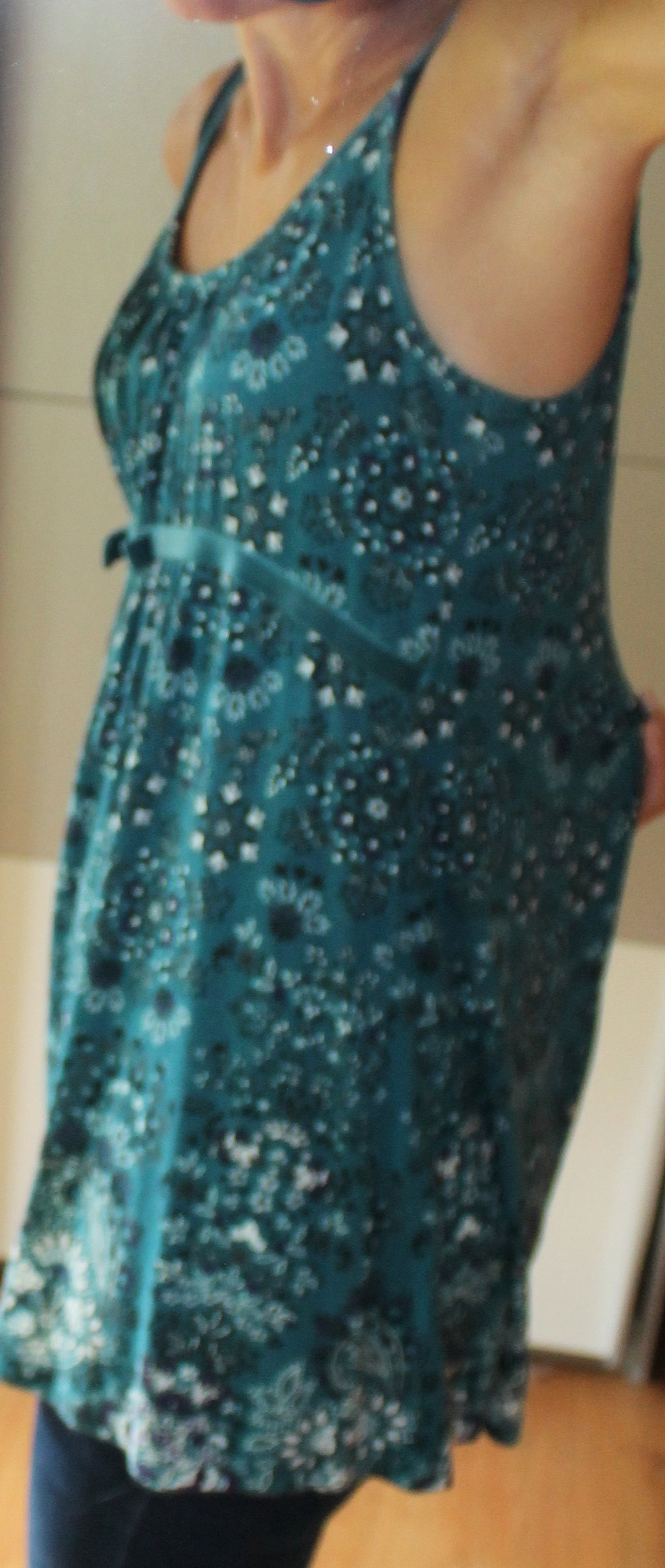 schönes Babydoll Oberteil in petrol grün