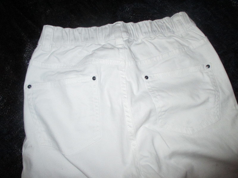 NEU Pinup Style Capri Jeans Hose mit Gummizug 