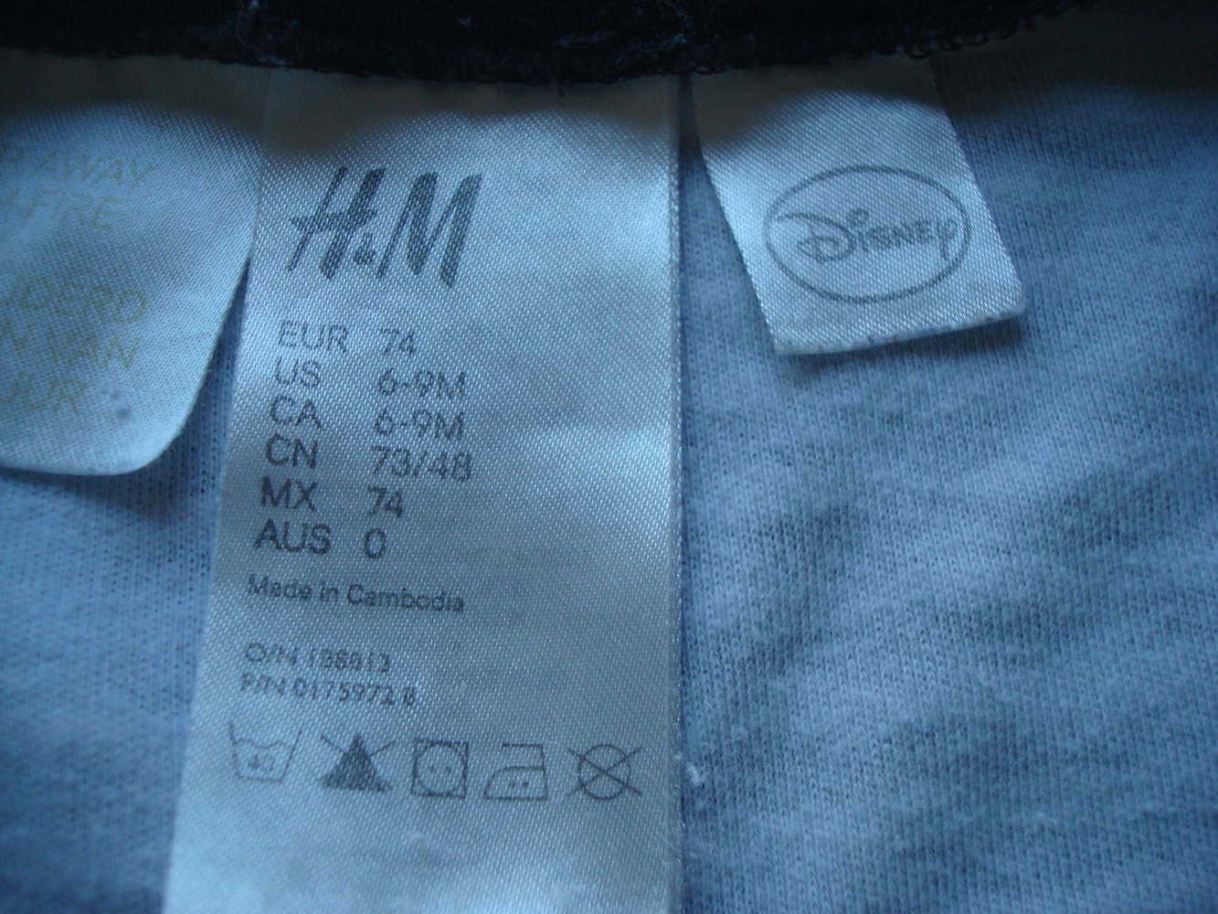 Schlafanzug, Einteiler, Unisex, Disney, Mickymaus Gr. 74