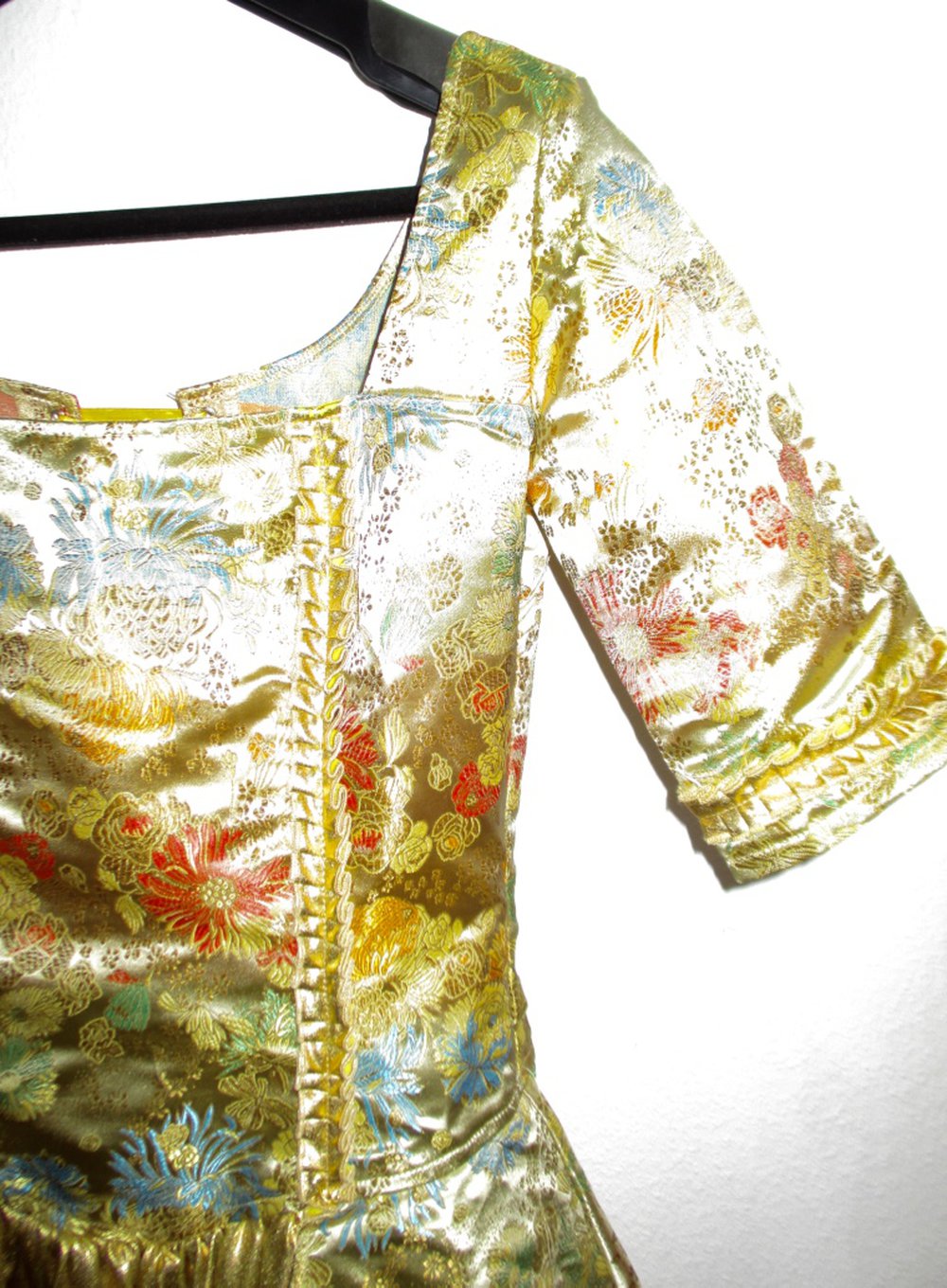 NEU Kostüm Marie Antoinette kurz gold bunt französische Königin Prinzessin Gräfin French Queen historisch Renaissance Barock Rokkoko