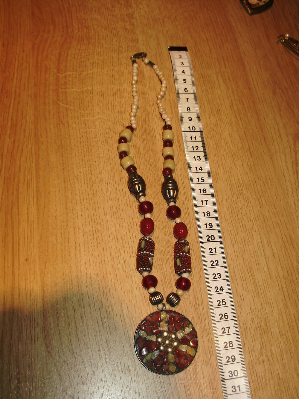 Kette ausgefallen Steinmosaik 56 cm