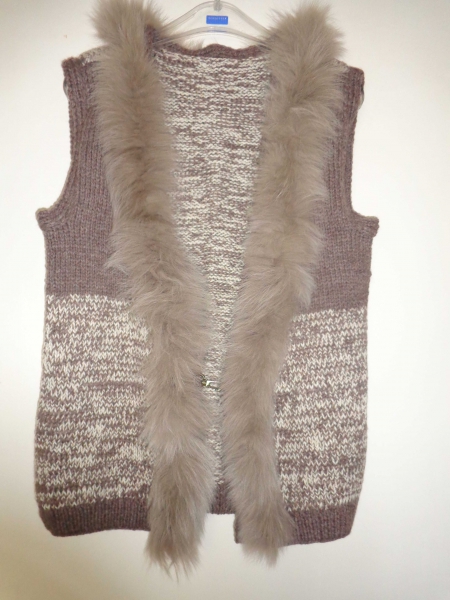 Neue handgestrickte Weste Einzelstück Handarbeit  Gr. 38/40