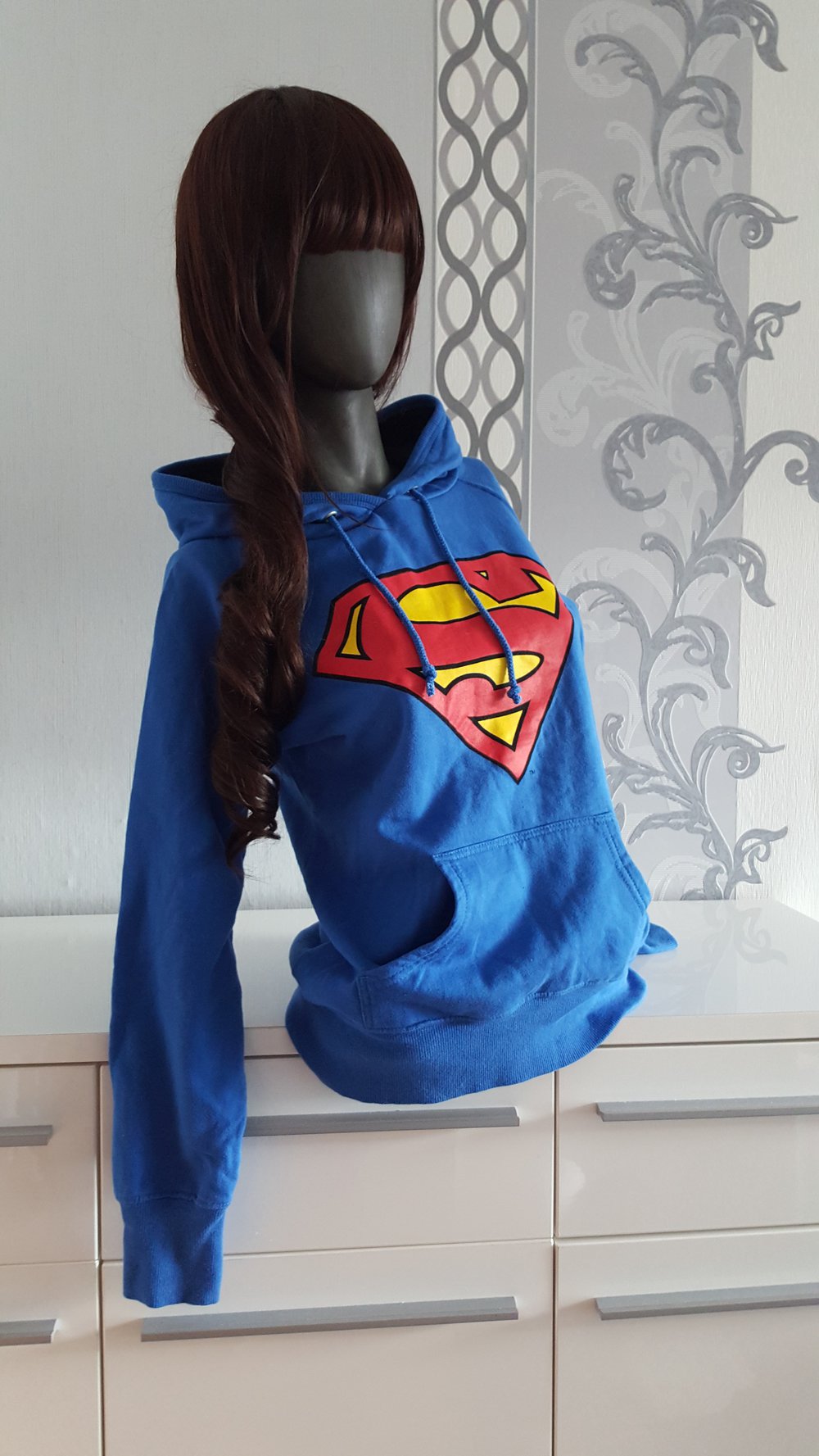 Superman DC Fan Hoodie L 40 auch M 38 mit Kapuze 