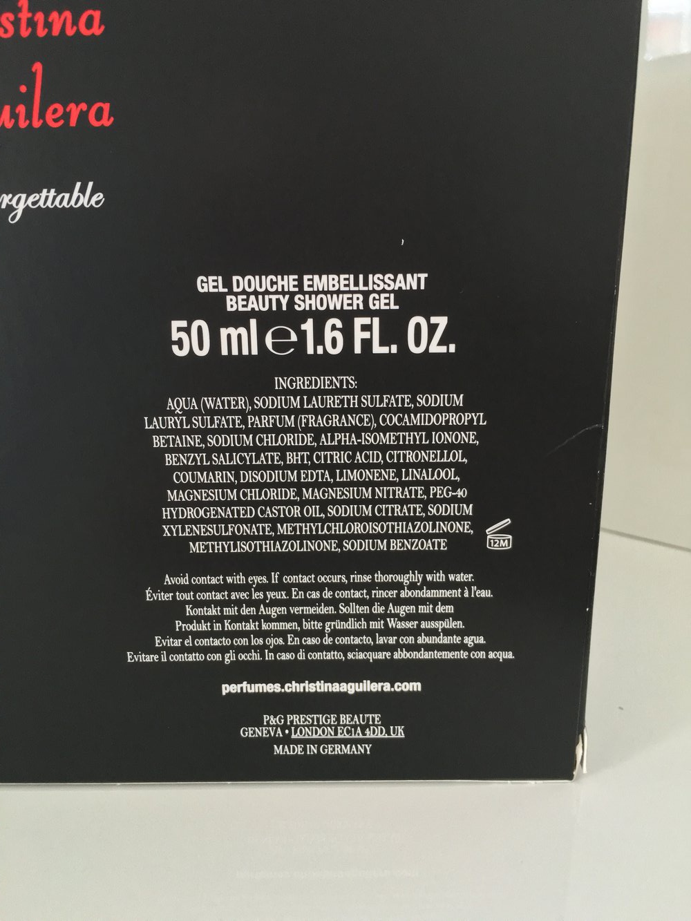 Christina Aguilera Unforgettable Parfümset mit Bodylotion & Duschgel