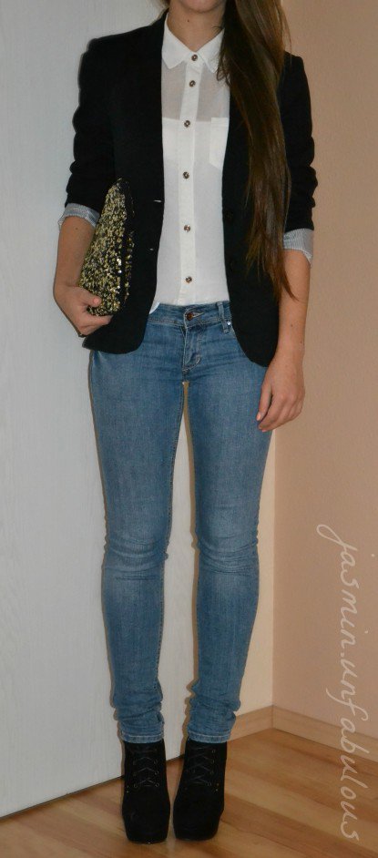 H&M Super Skinny Super Low Jeans blau 24/30 Größe XS