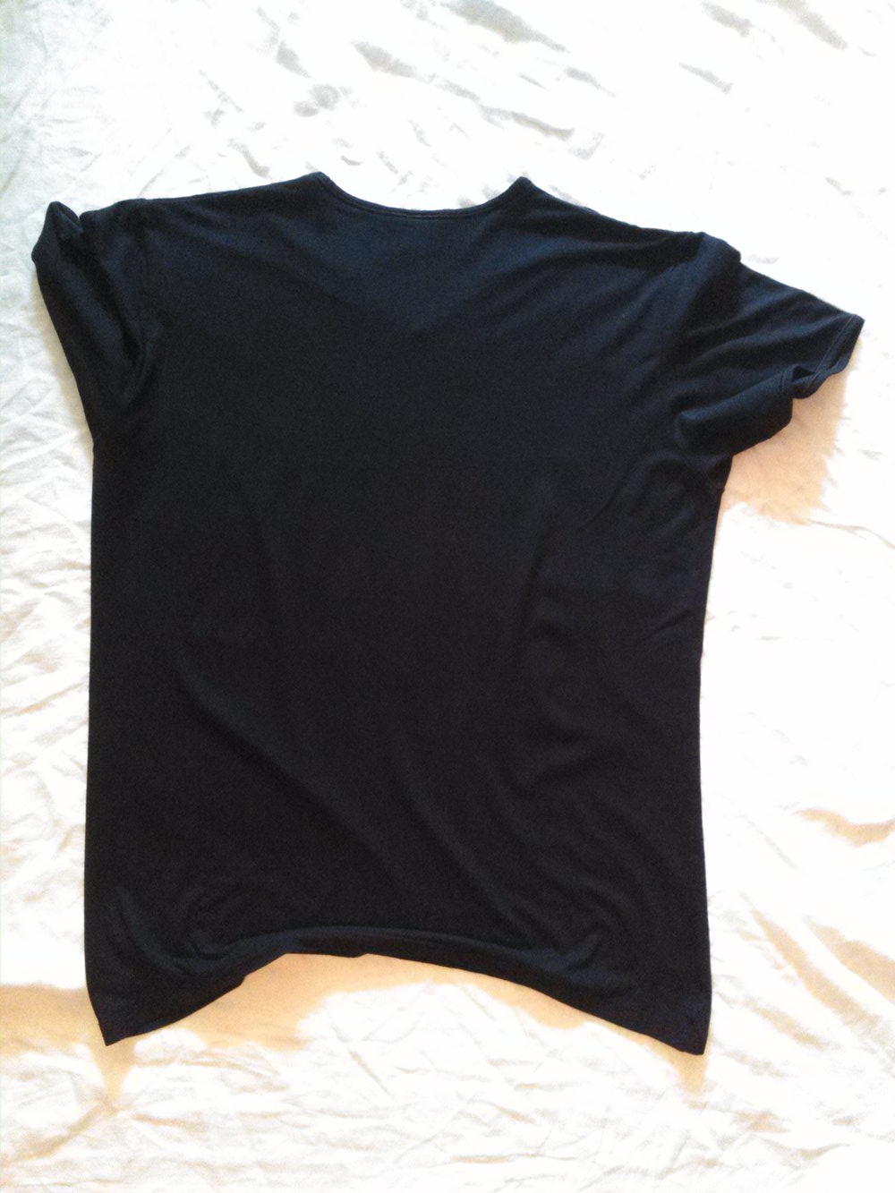 Schönes schwarzes Stretch T-Shirt mit V - Ausschnitt Gr. XL von TCM