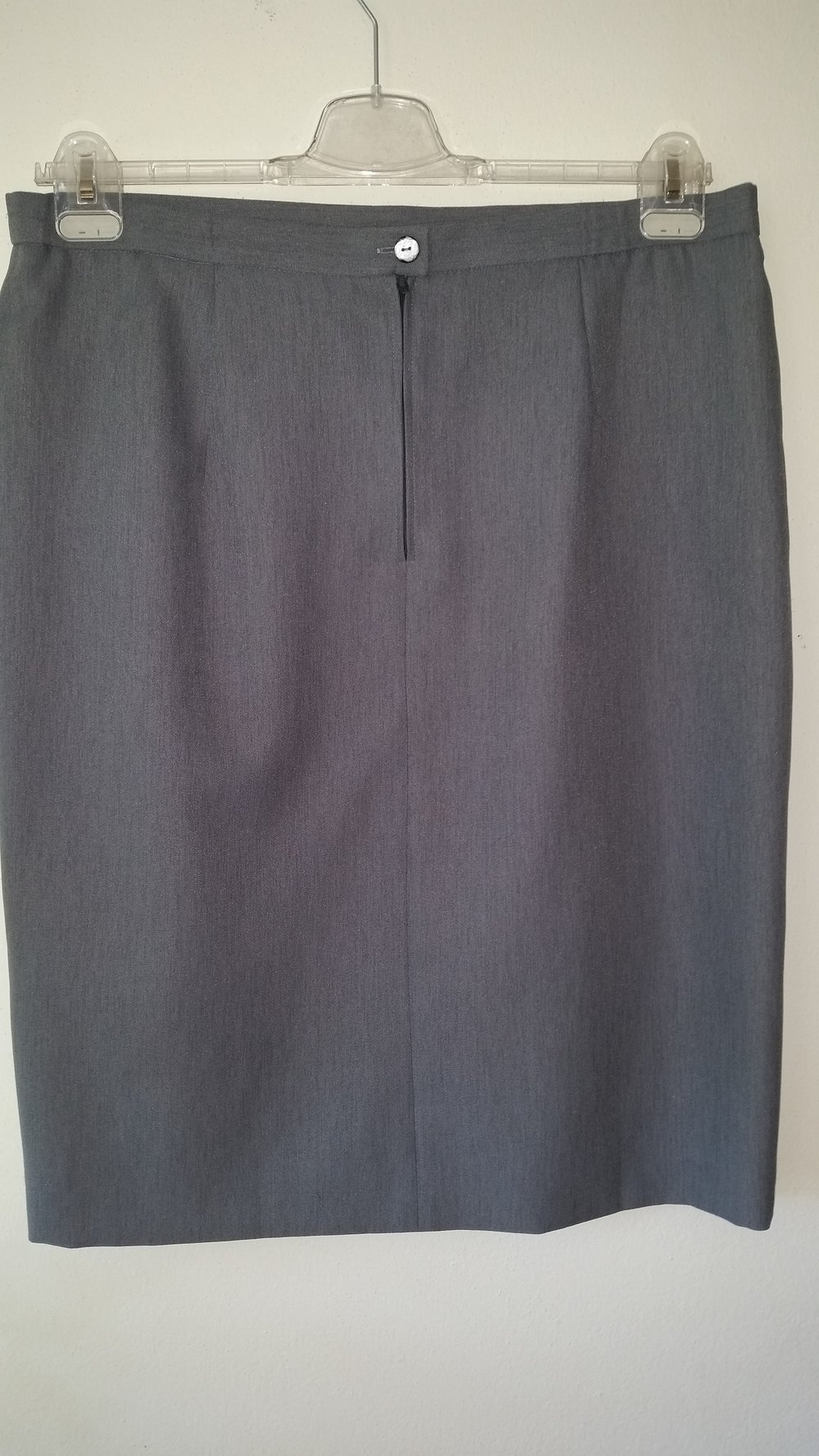 Bleistiftrock mit Schlitz, Gr.23, grau