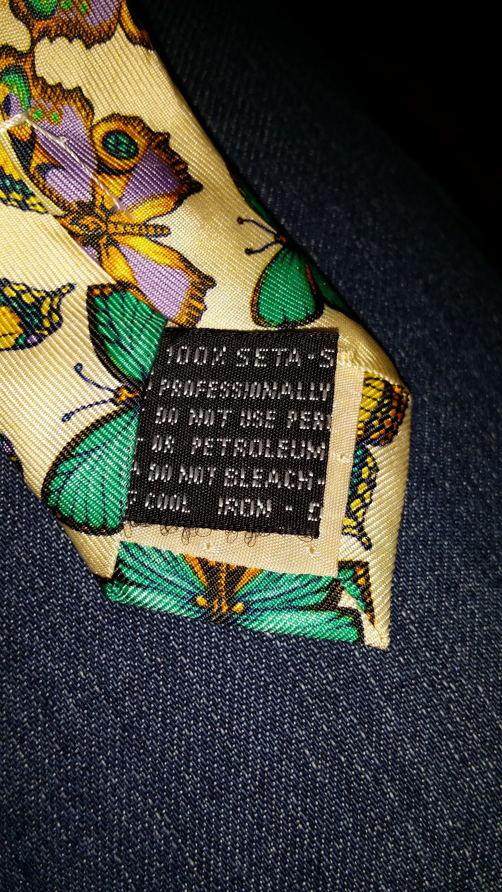 Versace-Seidenkrawatte aus der Schmetterlingsphase - neu