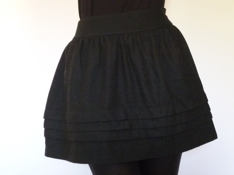 Topshop Rock schwarz Taillenrock high waist Wollrock