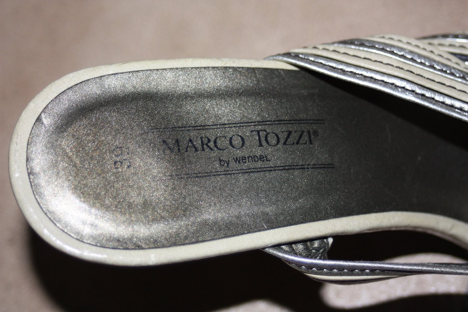 Sandaletten, Sandalen, Marco Tozzi by Wendel, Gr. 39, gold-bronze