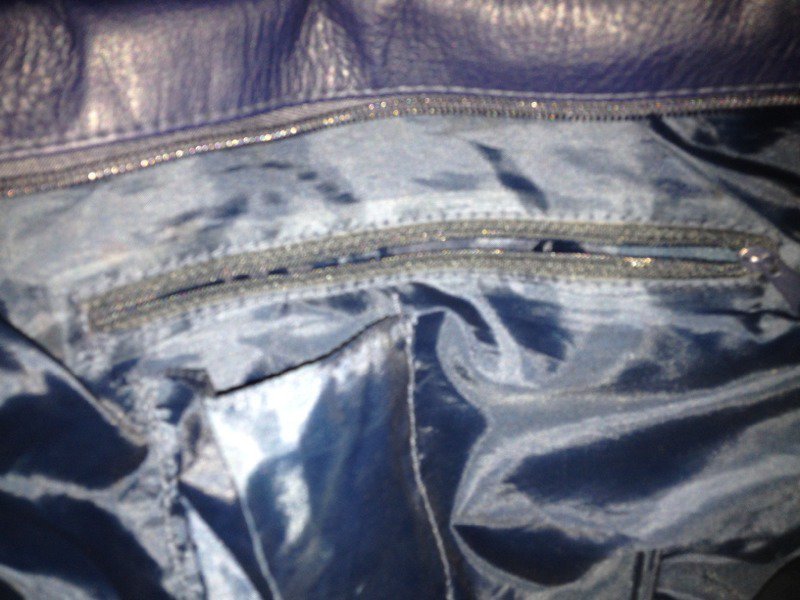 navy blaue Tasche Lederimitat groß Innenfach H&M