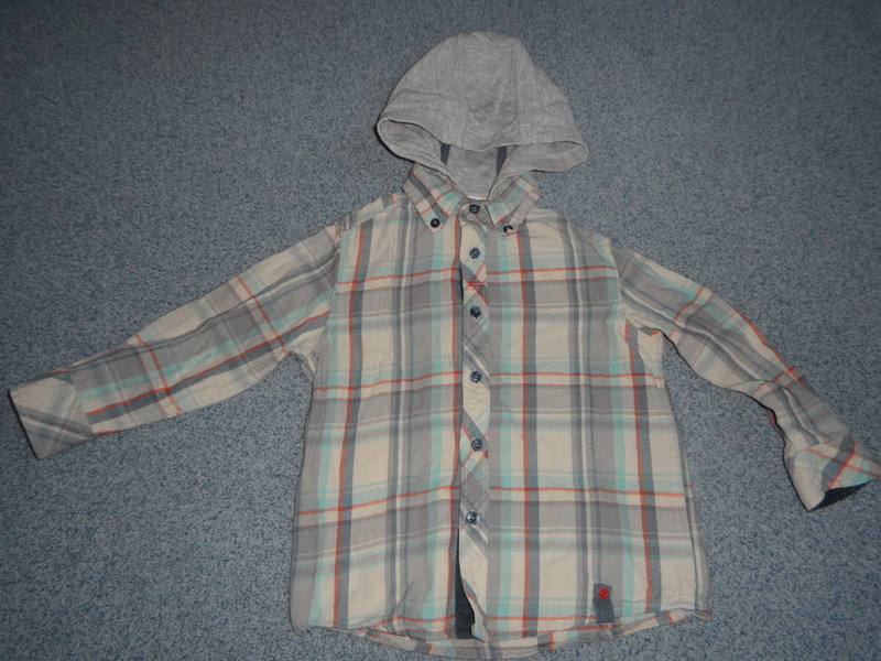 Flanellhemd cool Vertbaudet 92/98 mit Kapuze