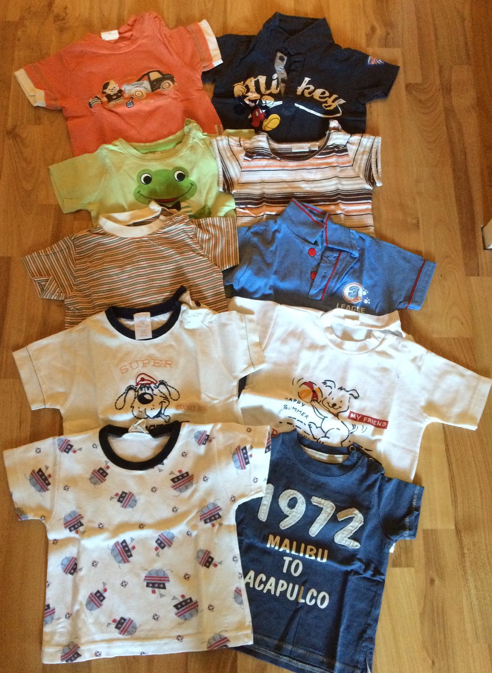 Komplettpaket 10 T-Shirts Größe 74