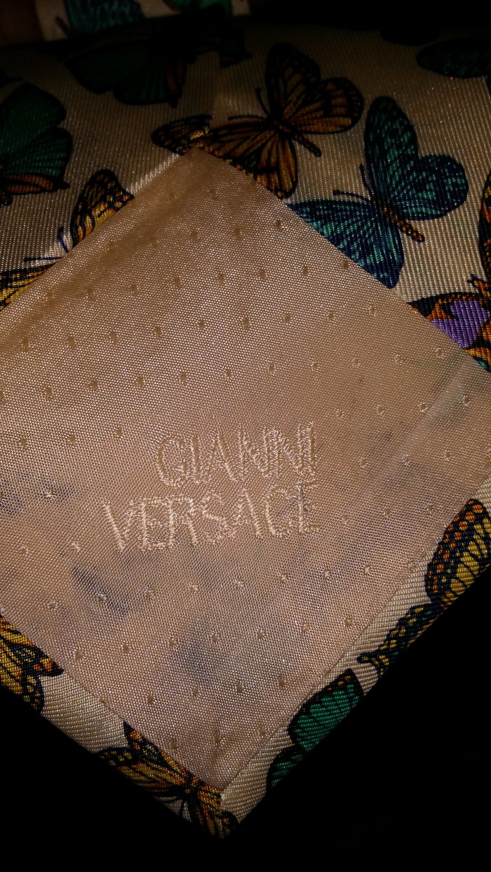 Versace-Seidenkrawatte aus der Schmetterlingsphase - neu