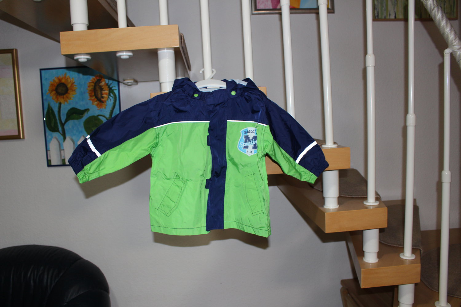 361. Regenjacke von Impidimpi, blau-grün, Gr. 86-92