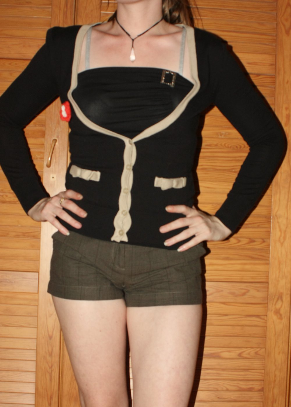 Karierte Shorts, Laura Scott, Khaki, Gr. XS