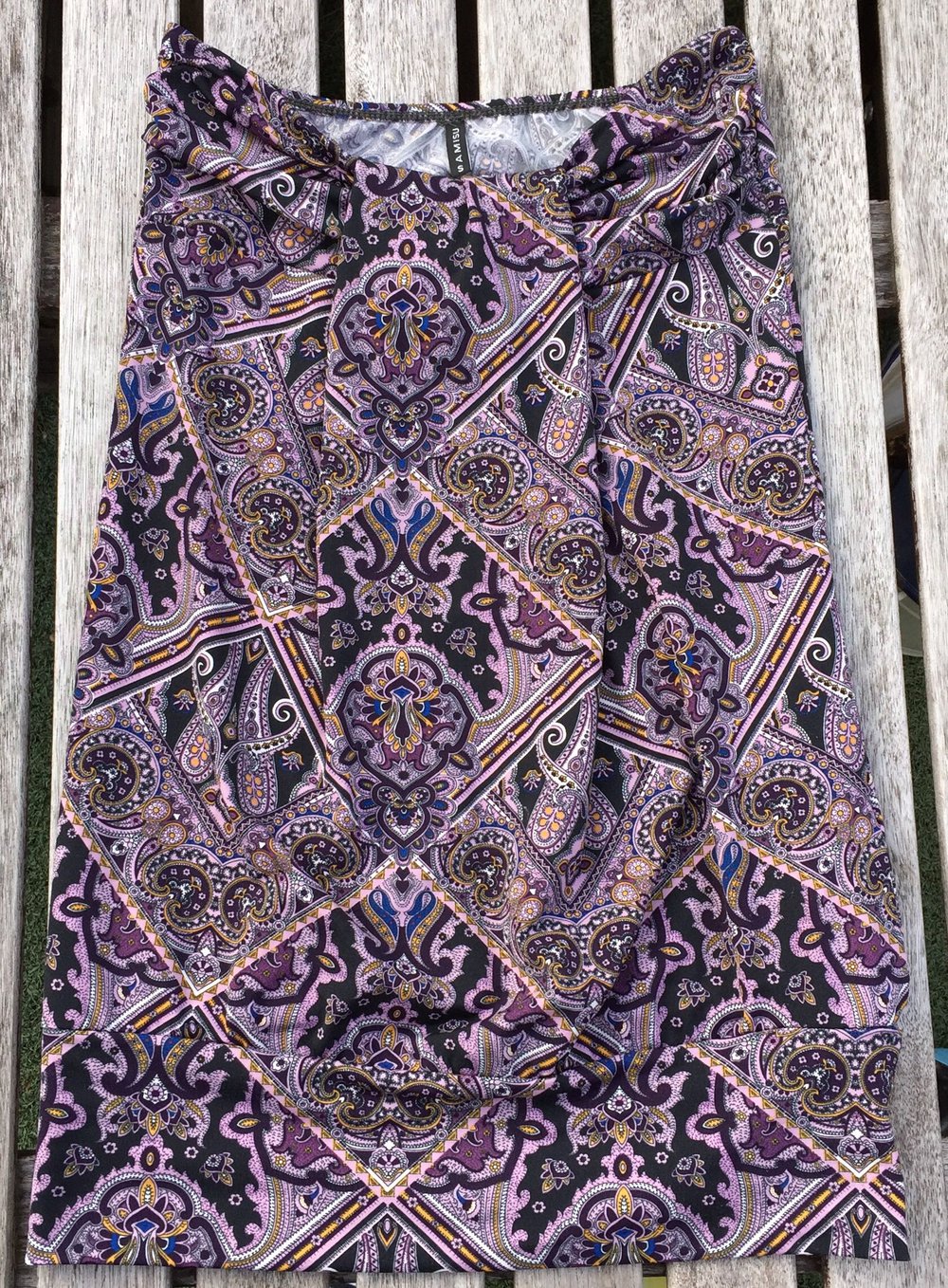 AMISU Bandeau TOP Paisley Muster Gr. S