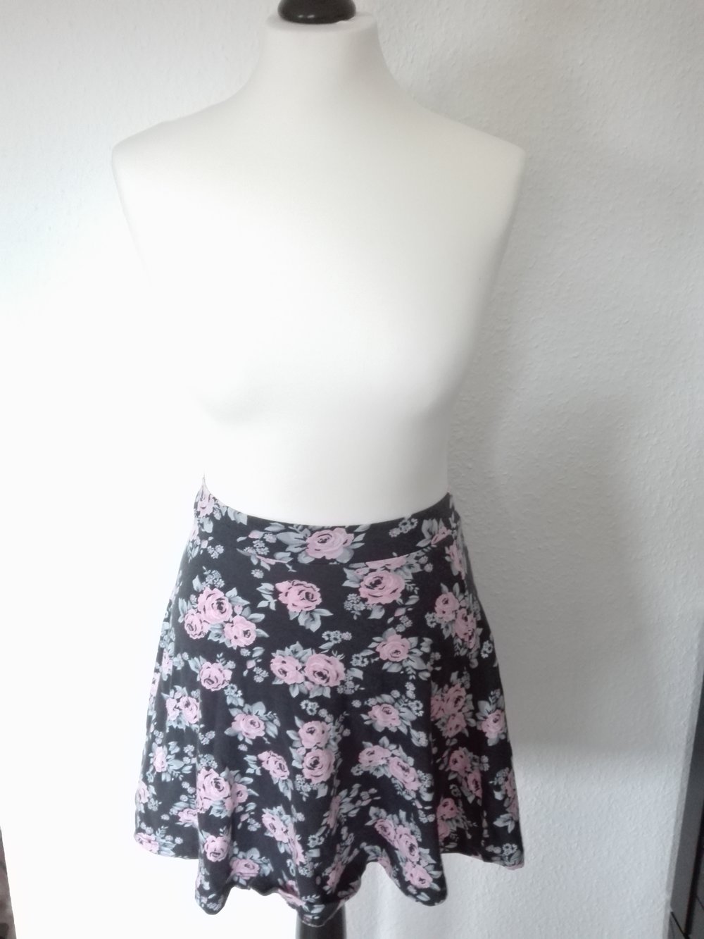 High Waist Blumen Rock
