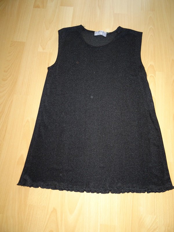 Schwarzes ärmelloses Shirt / Top Gr. S 36 / 38 von Vicky