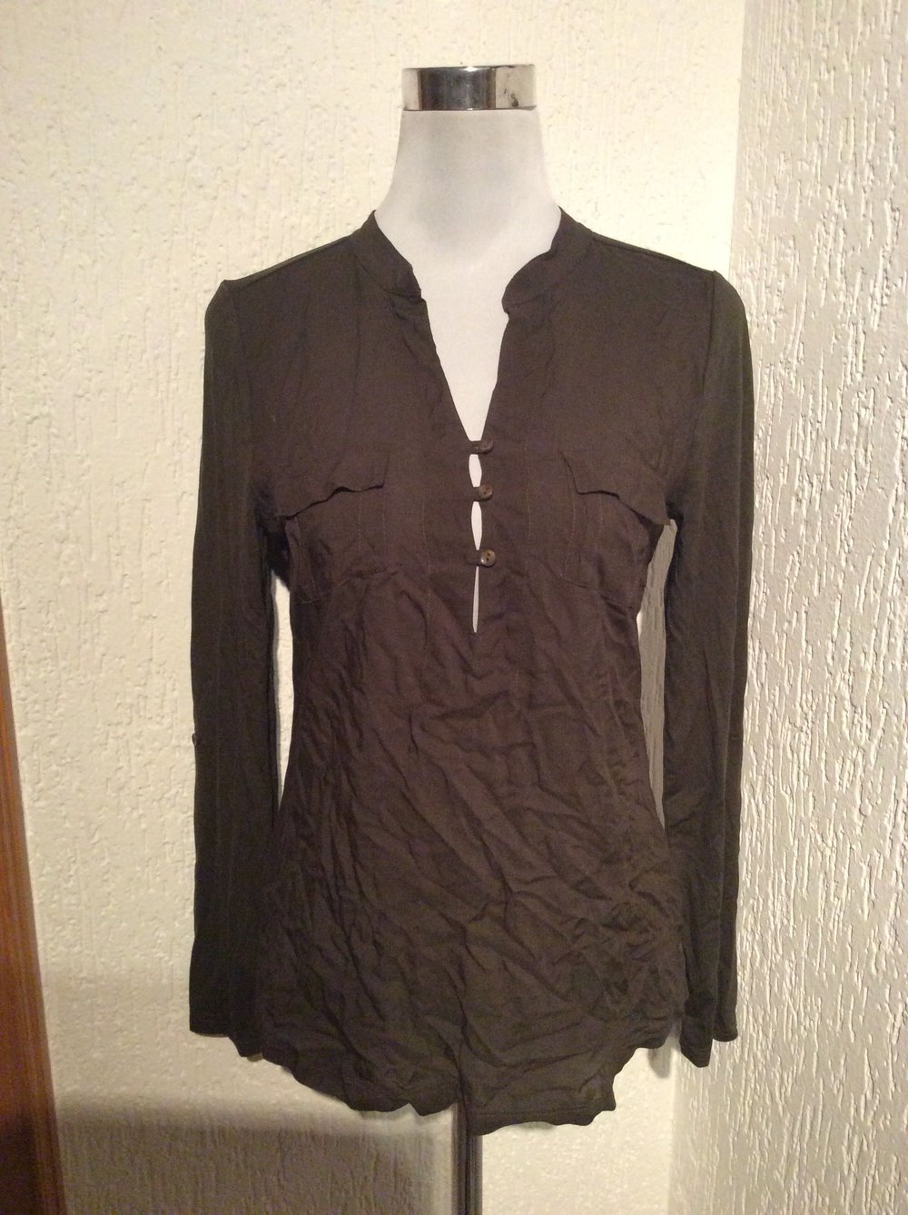 B&C Best Connection Bluse Shirt neu Größe 34 Khaki Damen 