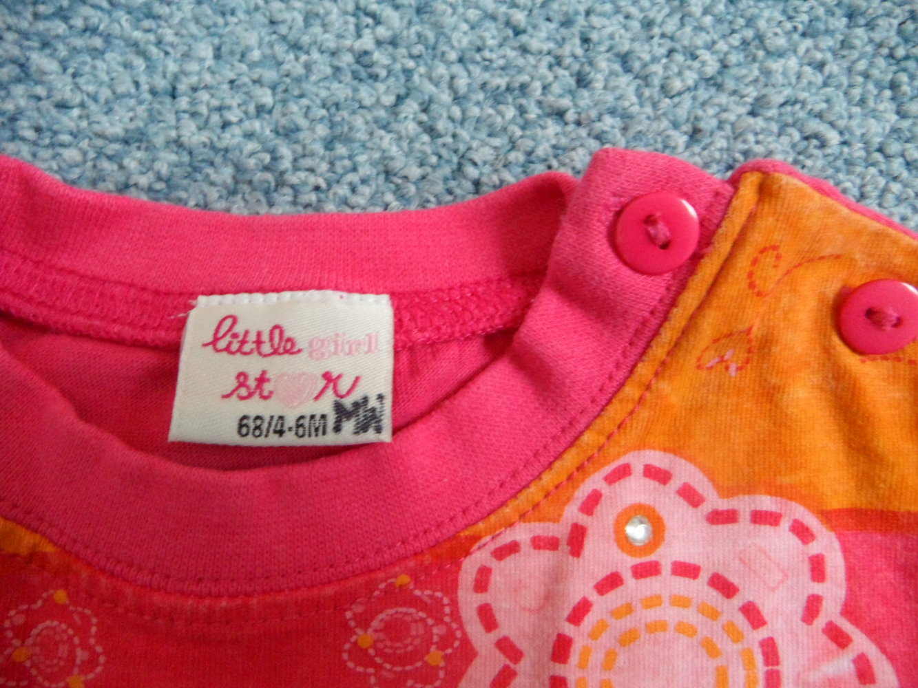 little girl star T-Shirt mit fröhlichem Muster