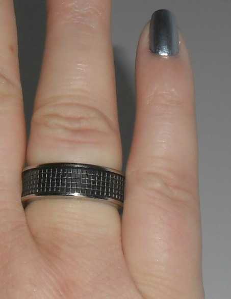 Schöner zweifarbiger Ring, Edelstahl 19,7 mm