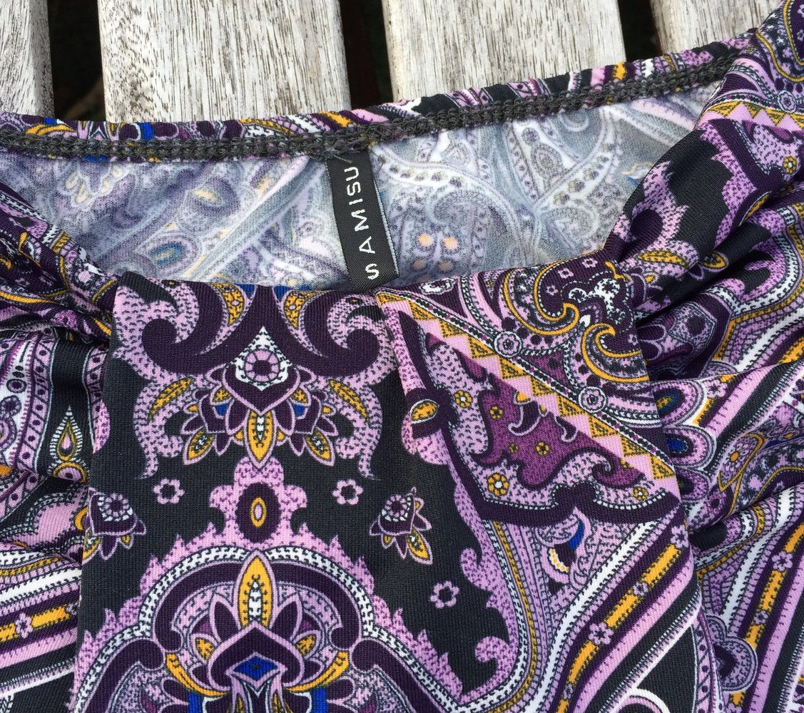 AMISU Bandeau TOP Paisley Muster Gr. S