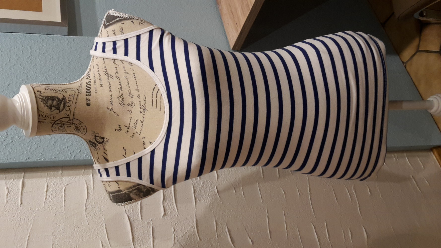 marine gestreift blau weiß  top gr. S/38 unterzieher Sommer chic 