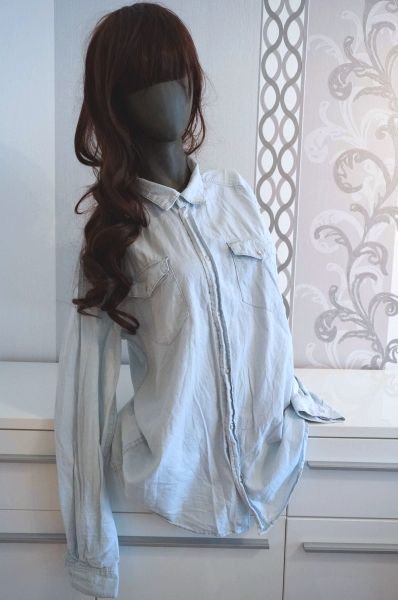 Jeansbluse hellblau 42 / 44 evtl 46 XL Oversize Jeans