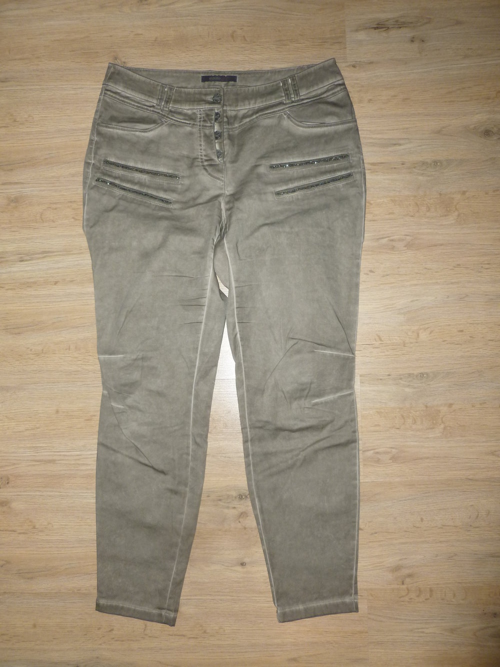 Hose Jeans beige Pailletten estelle jolie Mode Express