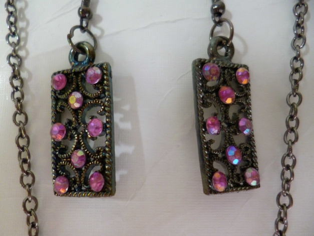 Schmuckset 3Teile; Ohrhänger+ Kette mit Anhänger; / Donna 