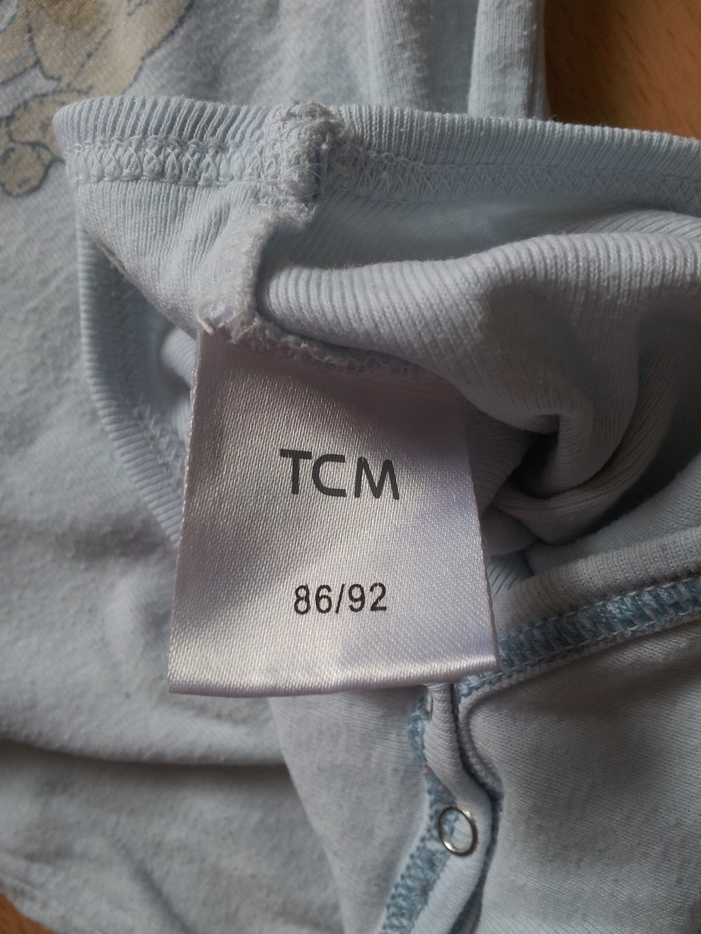 Body hellblau Hase Eisbär Sterne TCM Gr. 86/92 