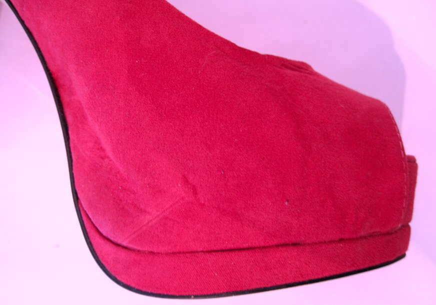 Sexy Plateau Peeptoe Pumps Highheels Gr. 41 (UK 8) pink neu