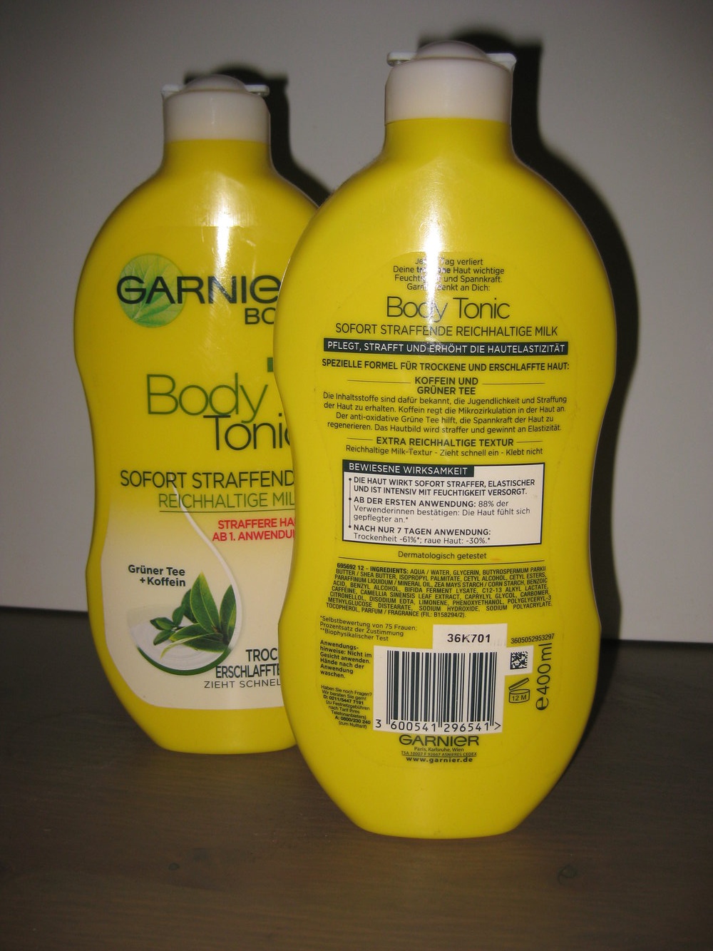 2 x neu Garnier Body Tonic Straffende Feuchtigkeits-Lotion / Bodylotion 2 x 400 ml 