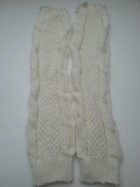 Grobstrick Stulpen cremeweiß/ecru Versand inklusive