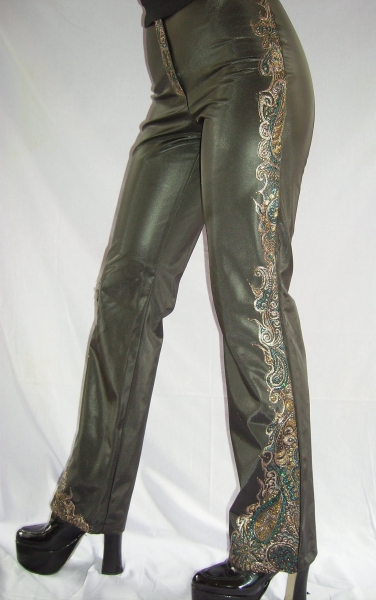 Designerhose! Glanzhose mit Custom-Muster! Wunderschön!