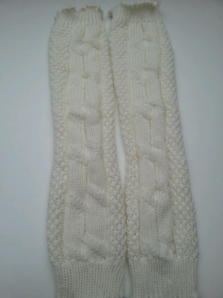 Grobstrick Stulpen cremeweiß/ecru Versand inklusive