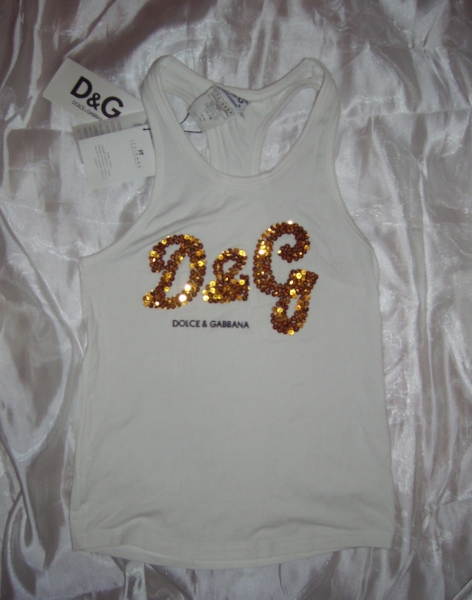 Dolce & Gabbana - Goldpailetten-Muskelshirt in XL! Designerstück! Markenware aus Italien!